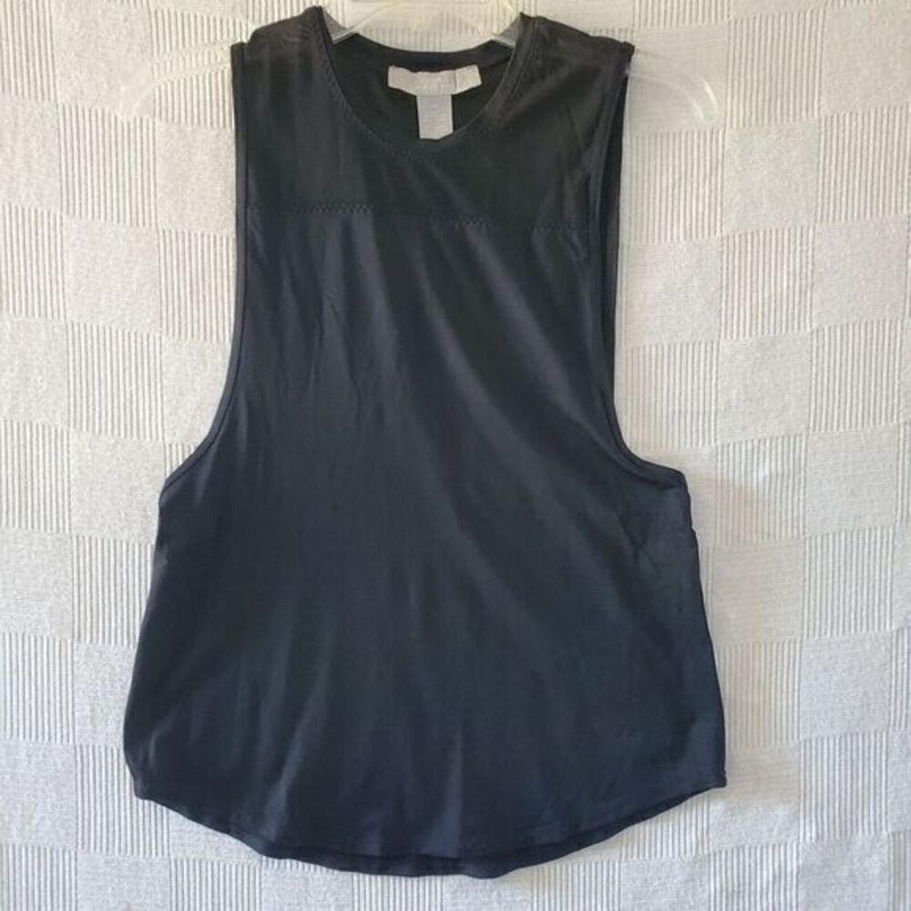 Andrea Jovine CORE‎ Tank Top Sleeveless Black Mesh Panels Womens XS Running Gym